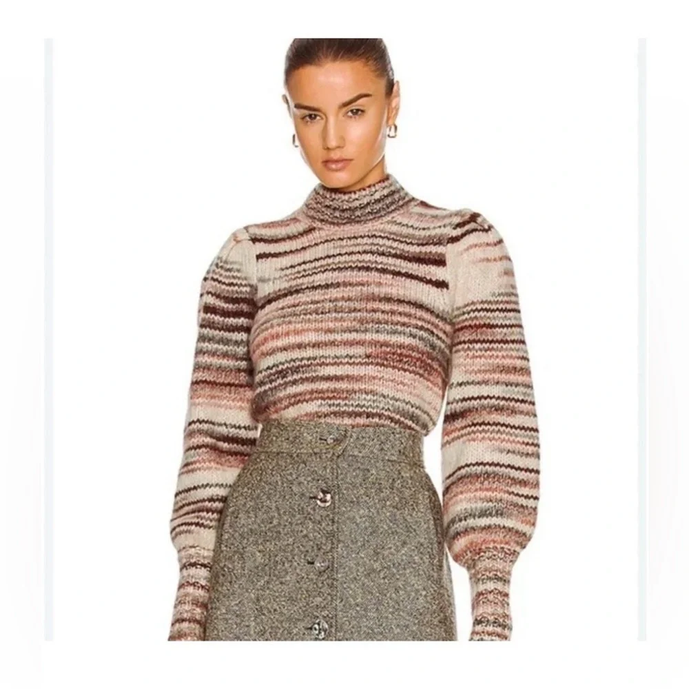 Veronica Beard Alston puff Sweater alpaca blend M